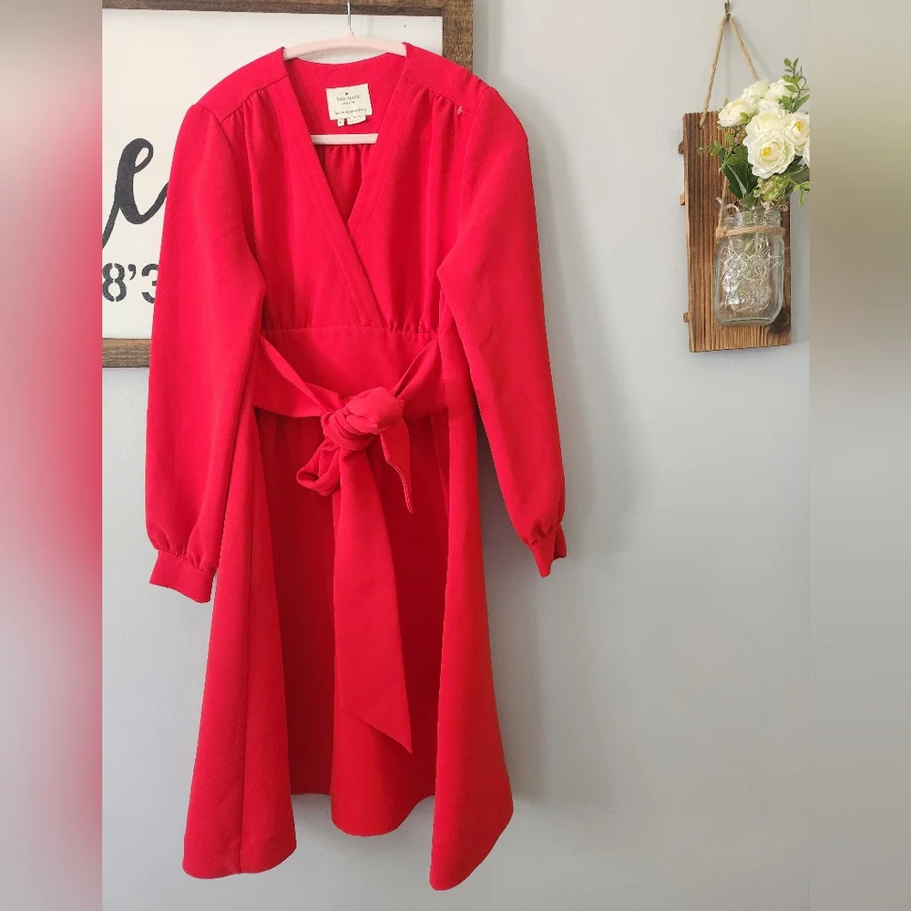 Kate Spade Vibrant Red Dress Size 8 NWOT - Picture 4 of 6